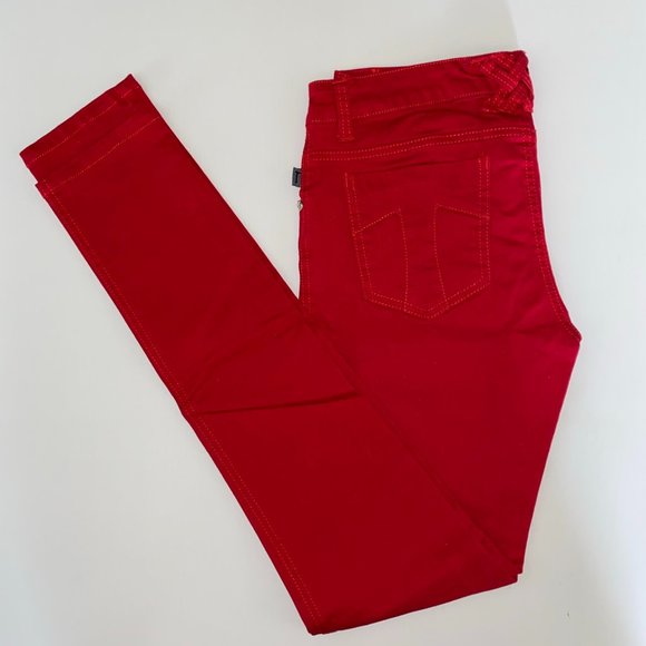*Clearance* NWOT Hot Topic Tripp NYC Red Skinny Jeans Junior Size 7 - Picture 1 of 5